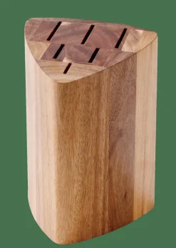 CASA ACACIA Blocco Portacoltelli Per 5 Coltelli Naturale| Accessori Da Cucina