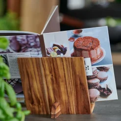 CASA ACACIA LUX Leggio Ricettario Supporto Tablet Naturale| Accessori Da Cucina