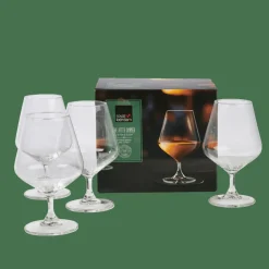 CASA AFTER DINNER Bicchiere Da Cognac Set Di 4 Trasparente| Bicchieri Da Cocktail