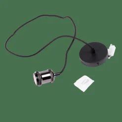 CASA ALU Cavo Nero, Metallico| Lampade A Sospensione