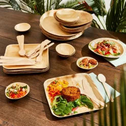 CASA ARECA LEAF Piatti Set Di 6 Naturale| Piatti