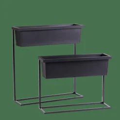 CASA BALCO Vaso Per Piante Nero| Supporti Per Piante