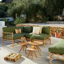 CASA BAMBOLETTE Poltrona Ad Angolo Look Bambù| Set Lounge
