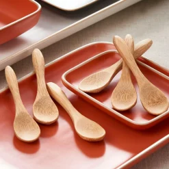 CASA BAMBOO Cucchiaini Set Di 6 Naturale| Set Di Posate
