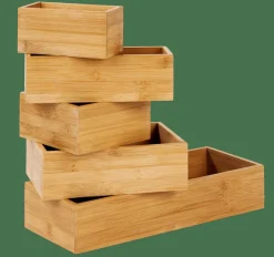 CASA BAMBOO Organiser Per Cassetto Naturale| Cesti Cassetto