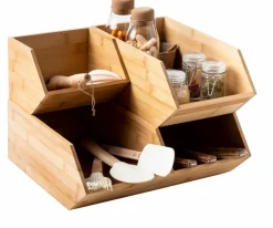 CASA BAMBOO Organizzatore Naturale| Cesti Cassetto