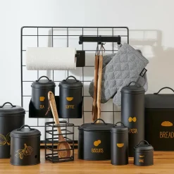 CASA BAMBOO Scatola Portatutto Vaso Per Erbe Naturale| Contenitore Per Alimenti|Scatole Conserva Vivande