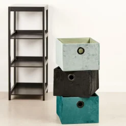 CASA BASIC Cesta Pieghevole Nero| Cesti Cassetto
