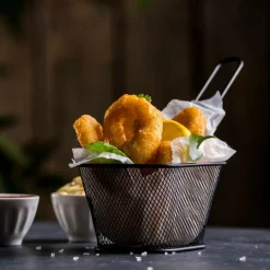 CASA BLACK Cestino Da Portata Nero| Aperitivo E Tapas