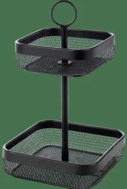 CASA BLACK LUNAR Cesto Quadrato 2 Pezzi Nero| Accessori Da Cucina