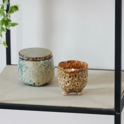 CASA CERAMIC Candela In Vaso Marrone| Candele