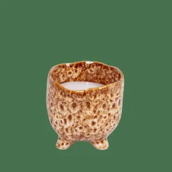 CASA CERAMIC Candela In Vaso Marrone| Candele