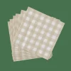 CASA CHECK SAND Set Di 20 Tovaglioli Beige| Tovaglioli