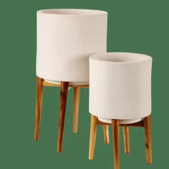 CASA CHIARO Vaso Per Piante Bianco| Supporti Per Piante