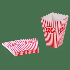 CASA CINEMA Bicchiere Popcorn Set Di 8 Bianco, Rosso| Accessori Da Cucina