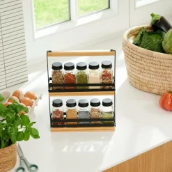 CASA COMPACT Portaspezie Nero| Contenitori Per Spezie
