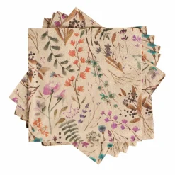 CASA ECO DRIED FLOWER Set Di 20 Tovaglioli Multicolore| Tovaglioli