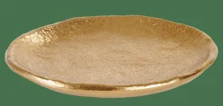 CASA ERBA Piatto Portacandele Dorato| Ciotole Decorativi