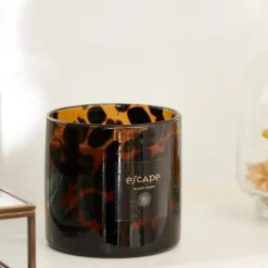 CASA ESCAPE BLACK OUDH Candela Profumata In Vaso Nero, Marrone, Multicolore| Candele Profumate|Candele