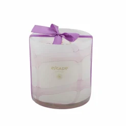 CASA ESCAPE PURPLE IRIS Candela Profumata In Vaso Viola Chiaro| Candele Profumate|Candele