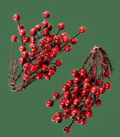 CASA FOAM Bacche Decorative Set Di 12 Rosso| Rami Artificiali