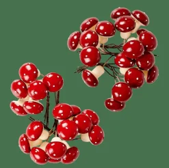 CASA FOAM Fungo Decorativo Rosso Scuro| Figurine Decorative