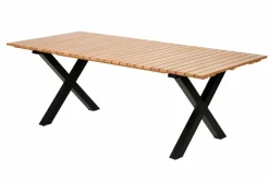 CASA FORMAX Tavolo Da Giardino Con Gambe X Naturale/nero| Tavoli Da Giardino