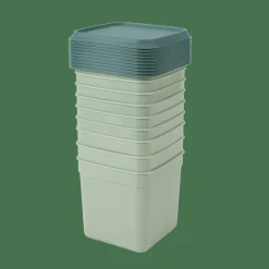 CASA FREEZER Scatole X Freezer Set Di 10 Menta, Verde Scuro| Scatole Conserva Vivande