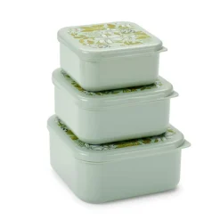 CASA FRESHMOOD Contenitori X Snack Set Da 3 Seafoam + Stampa Loulou Colore: Seafoam| Scatole Conserva Vivande