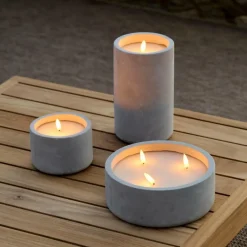 CASA FUEGO Candela A LED Solare Grigio Chiaro| Candele Led|Illuminazione Esterna