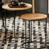 CASA GOM Tavolini Set Di 2 Nero, Naturale| Tavolini