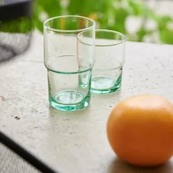 CASA GREEN Vetro 30 CL Verde| Bicchieri Da Acqua