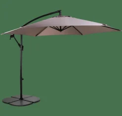 CASA HAWAI Ombrellone Sospeso Senza Base Taupe| Ombrelloni
