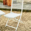 CASA JESSE Sedia Pieghevole Bianco, Beige| Sedie Bistro|Sedie Da Giardino
