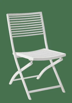 CASA JESSE Sedia Pieghevole Bianco, Beige| Sedie Bistro|Sedie Da Giardino