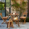 CASA KOS Sedia Pieghevole Naturale| Set Balcone|Sedie Bistro