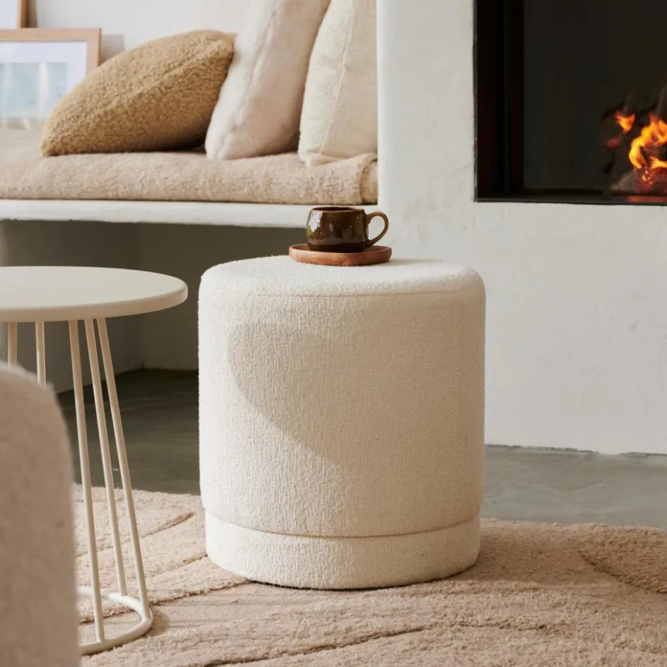 CASA LANCE Pouf: Bianco| Pouf