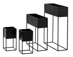 CASA LARGO Vaso Per Piante Nero| Supporti Per Piante