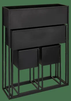 CASA LARGO Vaso Per Piante Nero| Supporti Per Piante