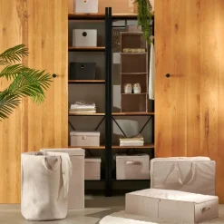 CASA LINOLUX Cesta Portatutto Grigio Scuro| Cesti Cassetto
