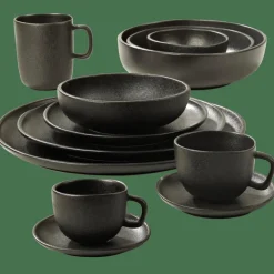 CASA MAGMA Tazza & Piattino 20 CL Nero| Tazze