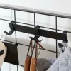 CASA MODULAR Appendiabiti Con 3 Ganci Nero| Decorazioni Da Parete