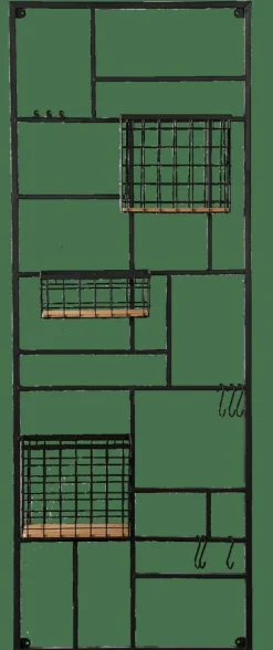 CASA MODULAR Cesto Di Metallo Nero| Decorazioni Da Parete