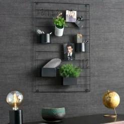 CASA MODULAR Organiser Da Parete Nero| Decorazioni Da Parete|Scaffali Da Parete