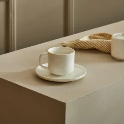 CASA MOON Tazza E Piattino 20 CL Bianco| Tazze