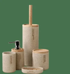CASA NEW RESIN Scopino WC In Supporto Naturale| Accessori Per Il Wc
