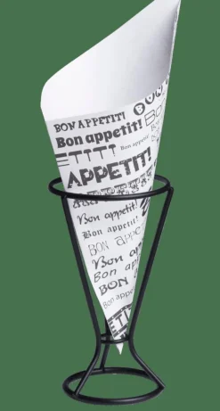 CASA NJAM Supporto Per Cartoccio Nero| Aperitivo E Tapas
