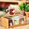 CASA PANDA Scatola Per Tè 6 Scompar. Trasparente, Naturale| Utensili Da Tè