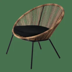 CASA PAPAYO Sedia Lounge Con Cuscino Naturale| Sedie Lounge