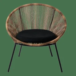 CASA PAPAYO Sedia Lounge Con Cuscino Naturale| Sedie Lounge